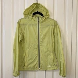 FINAL $ Eddie Bauer lime yellow windbreaker SzXS